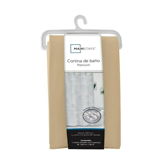 Cortina de Baño Mainstays Beige Gruesa