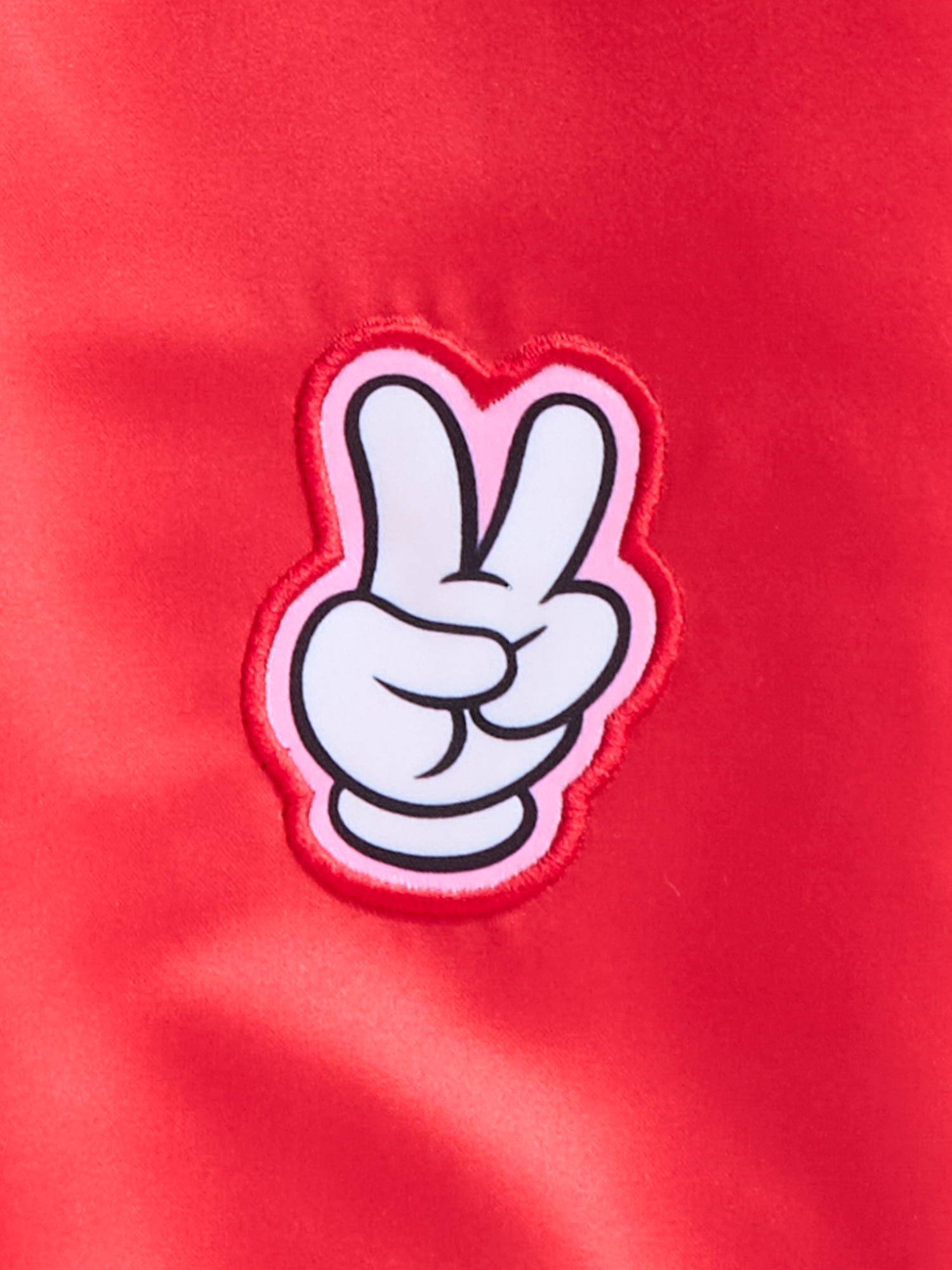 Minnie Mouse Girls' Graphic Patch Varsity Sateen Jacket with Long Sleeves, Sizes 4-12