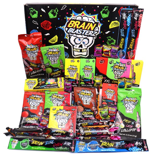 Sour Candy Large Gift Box by Brain Blasterz Sour Candy Gift Basket