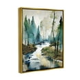 thumbnail image 3 of Stupell Industries Watercolor Creek Landscape Landscape Painting Gold Floater Framed Canvas Art Print Wall Art, 25 x 31, 3 of 10