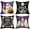 Purple Ghost, variant on Happy Halloween Decorative Throw Pillow Covers 18 x 18 Set of 4, Trick or Treat Pumpkin Truck Porch Patio Outdoor Pillowcase, Jack O Lantern Bat Spider Fall Holiday Cushion Case Home Decor