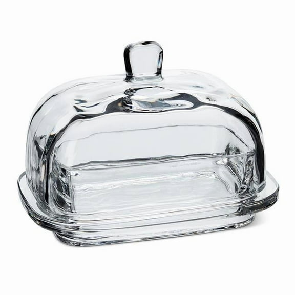 7 in. Rectangle Covered Butter Dish, Clear - Large