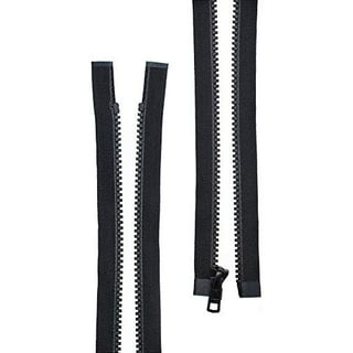 Mandala Crafts 2 PCs 26 Inch Black Waterproof Zipper for Sewing Raincoat  Ski Suit Clothing Outdoor Bag - Size 5 PVC Zipper #5 Separating Water