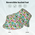 thumbnail image 5 of Daiia Watercolor Flowers Pattern Bucket Hat - Trendy Cotton Sun Hat for Beach, Golf, Fishing - Fun Outdoor Vacation Boonie for Men and Women, 5 of 9