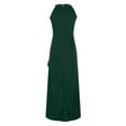 thumbnail image 4 of Lilgiuy Women Autumn Causal Solid Color Round Neck Sleeveless Dress Evening Dress Fall Dresses for 2022 Spring Winter, 4 of 4