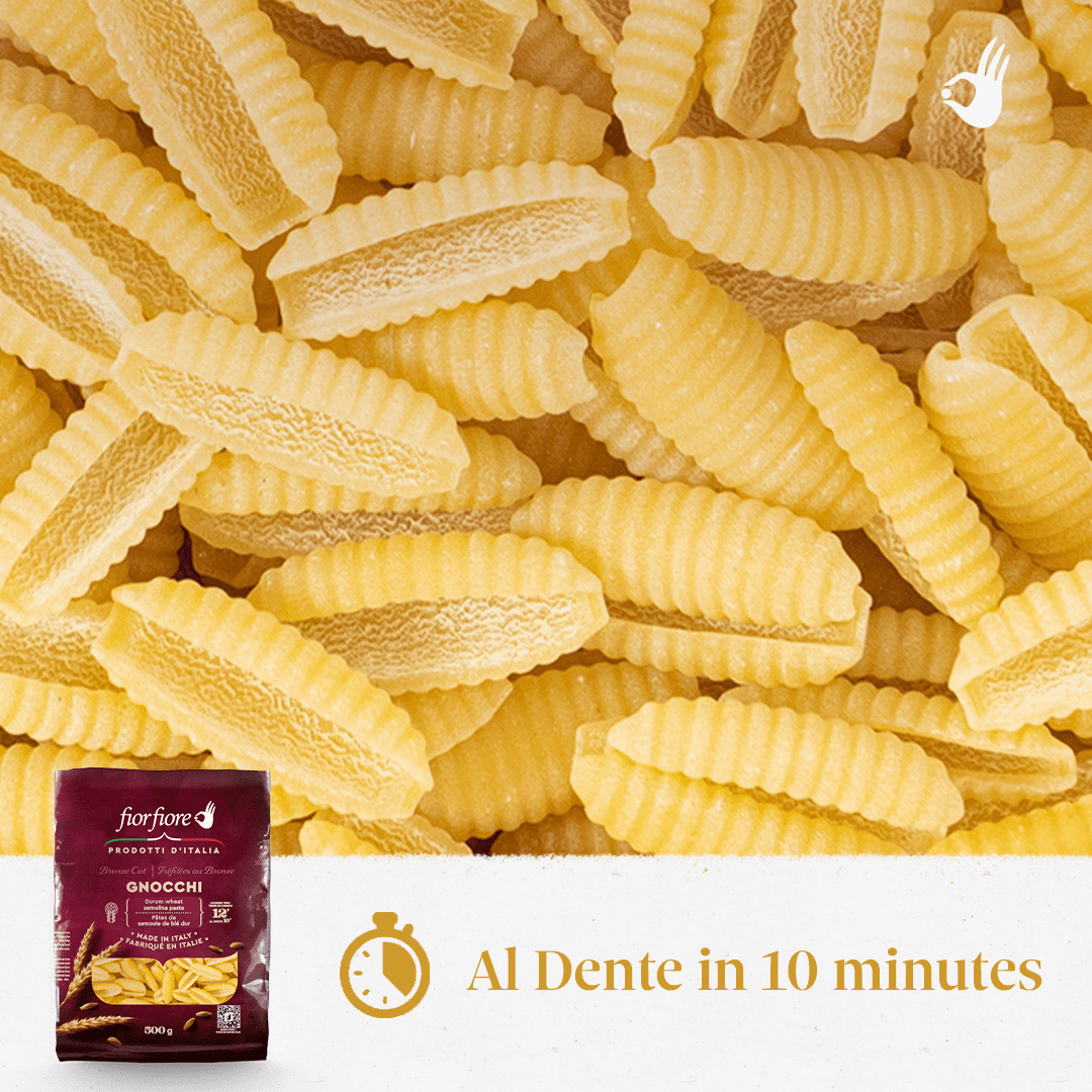 Fiorfiore bronze dyed 12.5% proteins Gnocchi Pasta, 500 g (17,6 oz) 12,5% proteins