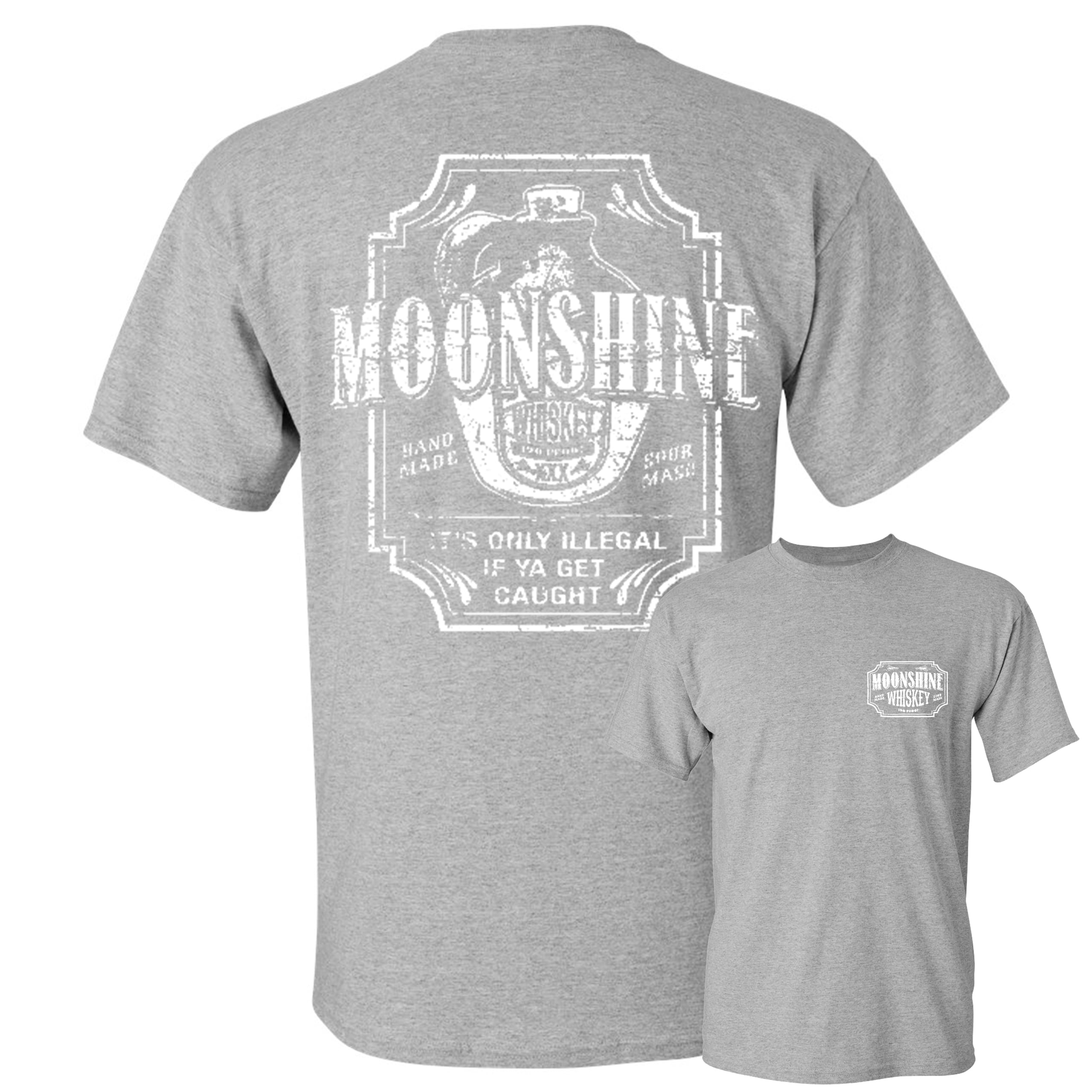 Tee Hunt Moonshine Tennessee Whiskey TShirt America South Drinking Men