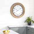 thumbnail image 2 of Deco 79 Rustic Wood Round Wall Clock, 32" x 2" x 32", Brown, 2 of 4