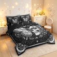 thumbnail image 2 of Homewish Goth Halloween Skull Butterfly 7pcs Queen Bedding,Moon Mushroom Bedding Comforter Set Queen,Black Reversible, 2 of 8