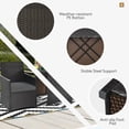 thumbnail image 6 of RELAX4LIFE 3-Piece Outdoor Furniture Set - All Weather Wicker Rattan Patio Dining Set w/Tempered Glass Coffee Table & Cushions, Bistro Conversation Set for Yard, Balcony (Grey), 6 of 9