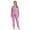 Butterfly Pink, variant on Womens Ladies Fleece PJ Pajama Set Hot Pink Size S