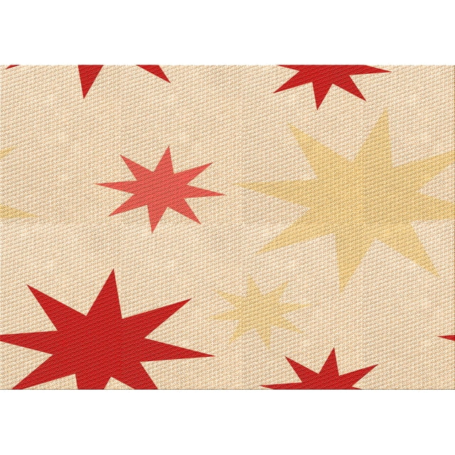 Ahgly Company Machine Washable Indoor Rectangle Transitional Construction Cone Orange Area Rugs, 2' x 4'