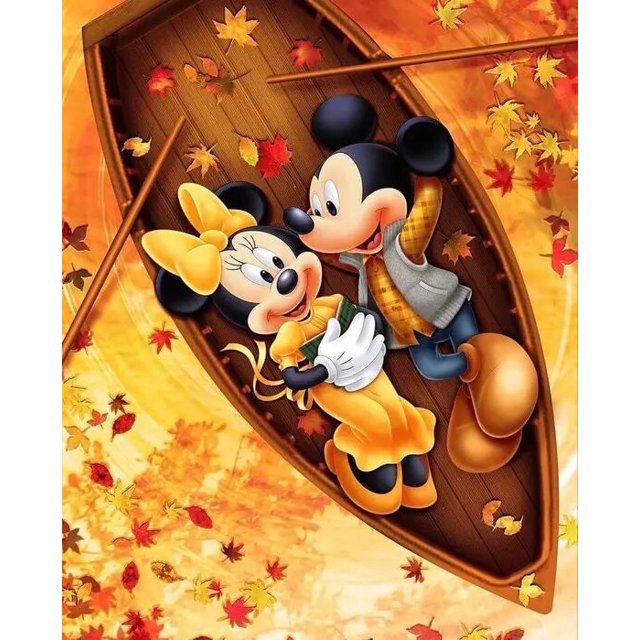 Kit de costura con bordado de diamantes 5D de Disney, punto de cruz de dibujos animados de Mickey Mouse, regalo para decoración del hogar, 2023