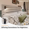 thumbnail image 5 of Merluxy Queen Size Farmhouse Platform Bed Frame with 51”Tall Headboard, LED Reading Lights, Sturdy Construction, Easy Assembly, Ash White, 5 of 7