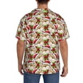 thumbnail image 3 of Xecao Christmas Hat bear Men's Casual Short-sleeved Shirt, a button-up collared shirt with a pocket-3X-Large, 3 of 5