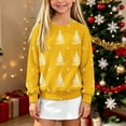 thumbnail image 4 of Christmas Boys Girls Sweater Kids Crewneck Long Sleeve Pullover Knit Tops,Relaxed Warm For Festival School Wear,Yellow,7-8 Years, 4 of 6