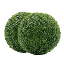 YIHNDIS Artificial Topiary Boxwood Ball Trees – Decorative Fake Greenery In Planter Pots for Front Porch, Indoor Walkway, Entryway Decorating (C,One Size)