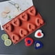 thumbnail image 5 of Molde de silicona para repostería, postres y pasteles, con 8 agujeros en forma de corazón, ideal para hornear donas., 5 of 7