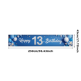 thumbnail image 2 of Decorative Blue Happy 13th Birthday Banner with Elegant Design for Birthday Party, Celebration Decor, Indoor Event, 2 of 7