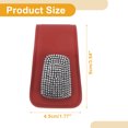 thumbnail image 4 of Unique Bargains Car Sunglasses Clip Universal Sun visor Eyeglasses Holder Clip PU Leather Rhinestone Red White 4.5x9cm/1.77"x3.54" 1 Pcs, 4 of 7