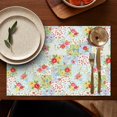 thumbnail image 5 of Pioneer Flower Floral Print Pattern Summer Linen Placemats Set Of 6, Washable Non-Slip Heat Resistant Table Mats for Kitchen, 12x18 Inch, 5 of 5