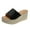 Black, variant on Womens Open Toe Platform Sandals Comfort Slip on Espadrille Wedge Slides with Arch Support