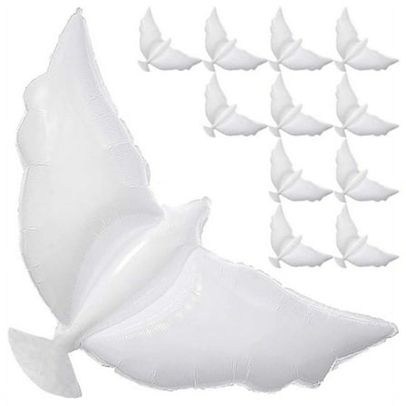 12-Pack  Balloons Memorial Release in , Biodegradable White Angel Lanterns Funeral Party Decorations