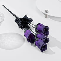 Uxgjfwu Artificial Black Rose Bouquet 5 Stems Silk Flowers Halloween Home Wedding Party Table Centerpiece Decoration