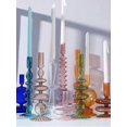 thumbnail image 2 of Glass Candlesticks Holders, Retro Glass Candle Holder for Taper Candle Table Centerpiece, 2 of 5