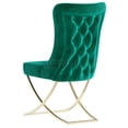 thumbnail image 2 of JERFIT Green Velvet Dining Chairs Set of 2 with Gold Metal Legs, Upholstered Accent Chair for Kitchen, Living Room, Office, 2 of 7