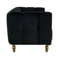 thumbnail image 5 of Square Tufted Performance Velvet Sofa, 3-Seater Upholstered Couch with Golden Metal Legs, Modern Chesterfield Sofa for Living Room Apartment Office, Black, 5 of 8