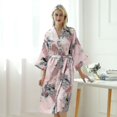 thumbnail image 1 of Kimono Yukata Sleepwear With Belt Satin Silk For, 1 of 5
