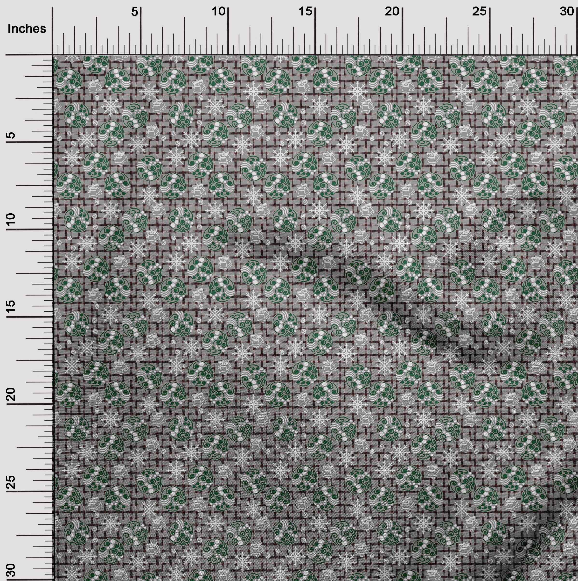 oneOone Cotton Jersey Gray Fabric Christmas Fabric For Sewing Printed Craft Fabric By The Yard 58 Inch Wide