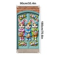 thumbnail image 3 of Decoraciones de Pascua, adornos de Pascua, regalos de Pascua, cortina de puerta de Pascua, lindo conejito, huevos de Pascua, escena festiva, decoración de porche y patio, cubierta de puerta, pancarta, 3 of 6