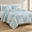 Aqua Blue-King, variant on Mineral Blue Queen Boho Plaid Patchwork Microfiber Quilt Set