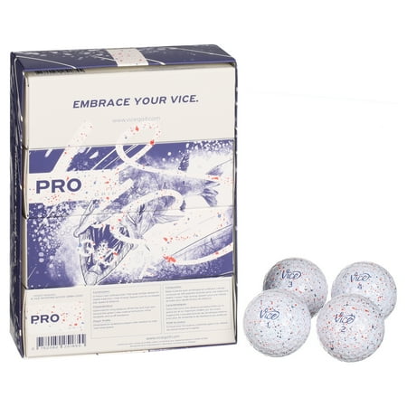 Vice Pro Drip Golf Balls 12pk - Red/Blue/White