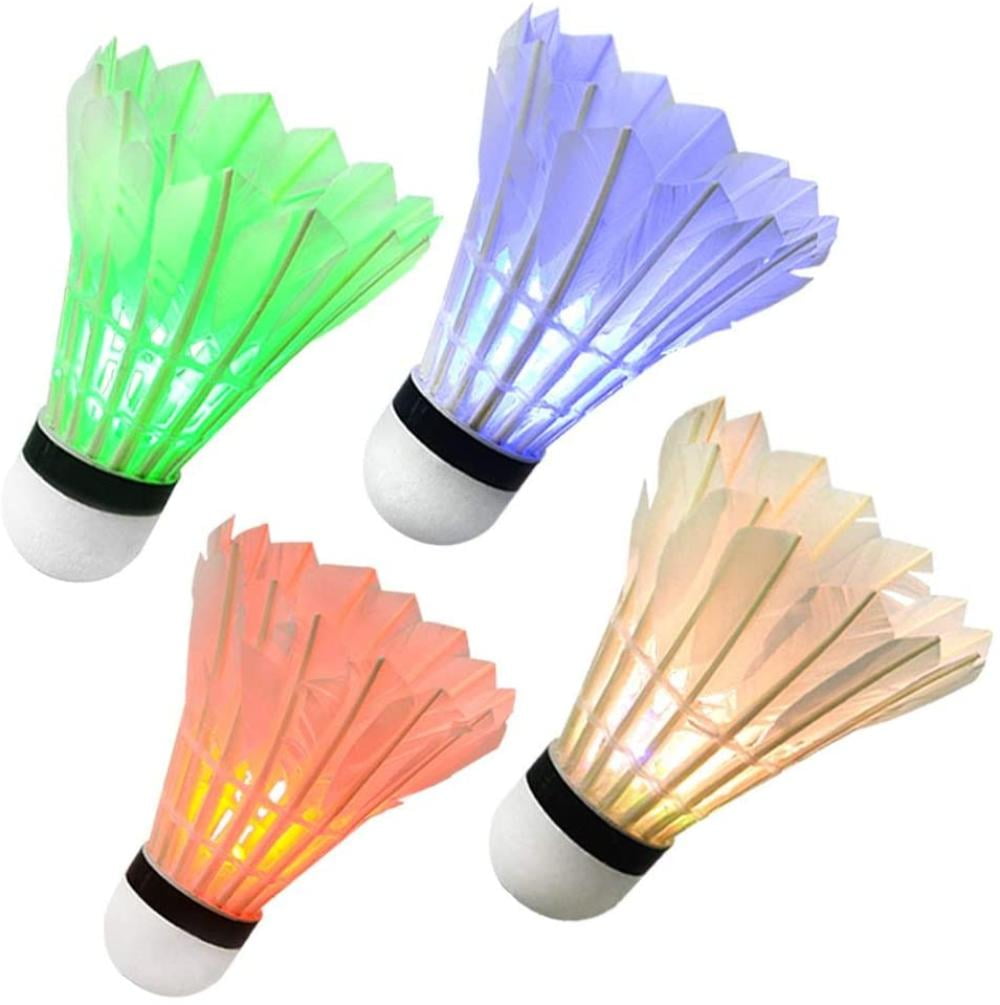 LED Badminton Shuttlecocks Night Lighting Birdies Glow For Sport 