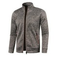 thumbnail image 2 of Hpapadks Mens Mock Neck Full Zip Sweatshirts Plus Lightweight Fleece Jackets with Stand Collar & Zipper Pockets, 2 of 5