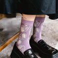 thumbnail image 4 of Zhengup 5 Pairs Cute Socks, Women's Summer Lace Ruffles Ankle Sock, Cottagecore Breathable Mid Tube Floor Socks, Floral Crew Sock, 4 of 7
