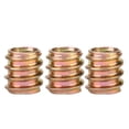 thumbnail image 3 of Surtido de tuercas de inserción roscadas de acero M8 x 15 de 50 piezas para muebles con dientes internos y externos para conexiones estables, 3 of 8