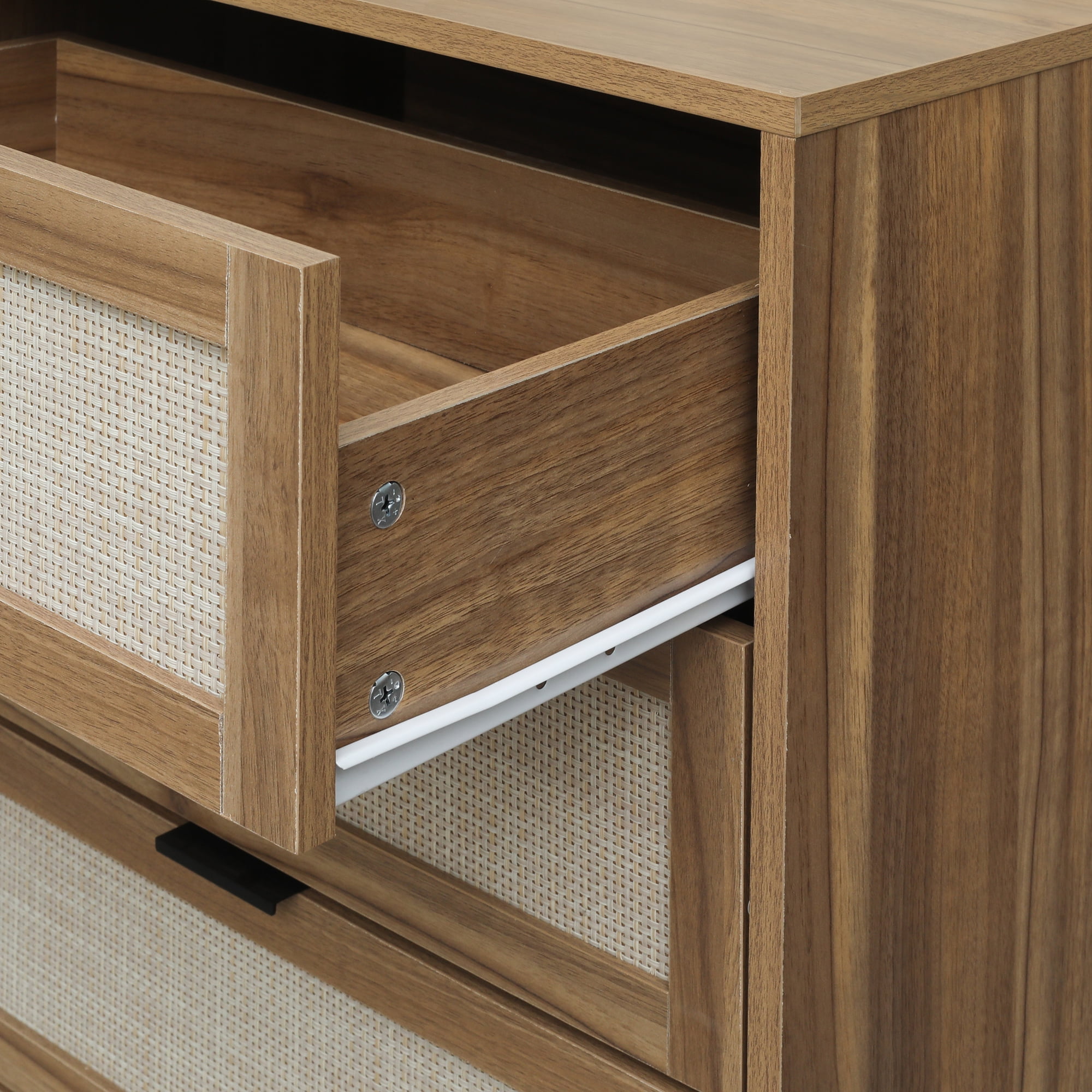 Kadyn 3 Drawer Cabinet, Chest of Drawers for Bedroom, Nightstand with Wood Feet, Walnut Kadyn 3 Drawer Cabinet, Chest of Drawers for Bedroom, Nightstand with Wood Feet, Walnut