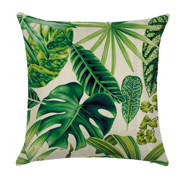 Funda de cojín de almohada botánica Ilustración de color tropical de acuarela Sensación naturalFunda de cojín de almohada botánica Ilustración de color tropical de acuarela Sensación natural