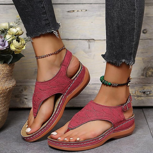 Sandalias ortopédicas cómodas para mujer, sandalias ortopédicas, planas