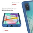 thumbnail image 6 of Case for Samsung Galaxy A51 with Built-in Screen Protector, Hybrid Rugged Full Body Drop Protection Shockproof Anti-Scratch Transparent Clear PC Back Phone Cover, Blue, 6 of 6