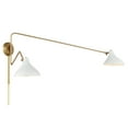 thumbnail image 5 of Trade Winds Genevieve 2-Light Wall Sconce in White with Natural Brass, 5 of 7