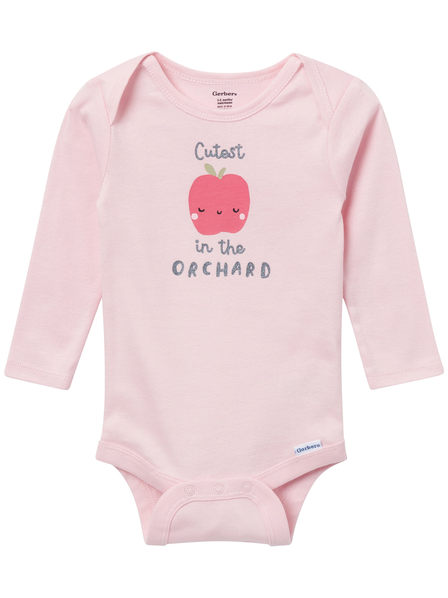 Gerber Gender Neutral Long Sleeve Onesies, 6-Pack, Sizes Newborn - 18 Months