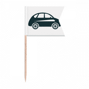 Geometric Classic Cars Green Outline Toothpick Flags Labeling Marking for Party Cake Food Cheeseplate