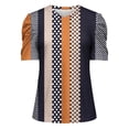 thumbnail image 4 of Fiudx Camisetas para Mujer Mujer Moda Casual Manga Corta Suelta Camiseta Blusa Tops, 4 of 5