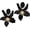 Big Black, variant on Boho Stud Earrings for Women - Chic Flower Statement Earrings with Gold Bud, Great for Sister, Mom, Lover and Friends