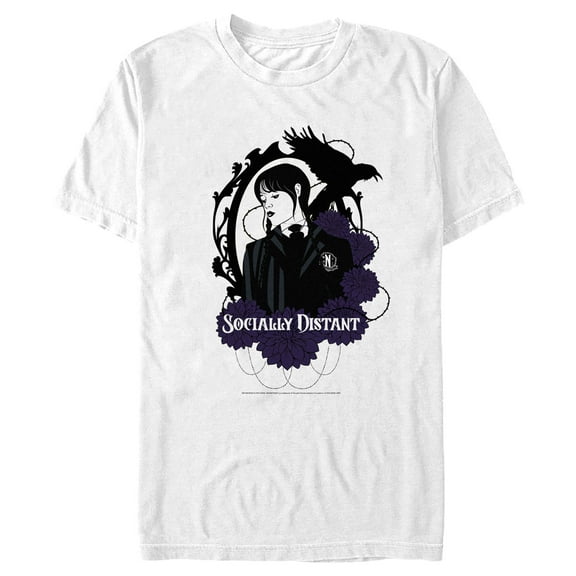 Men's Wednesday Socially Distant  Graphic Tee White Medium